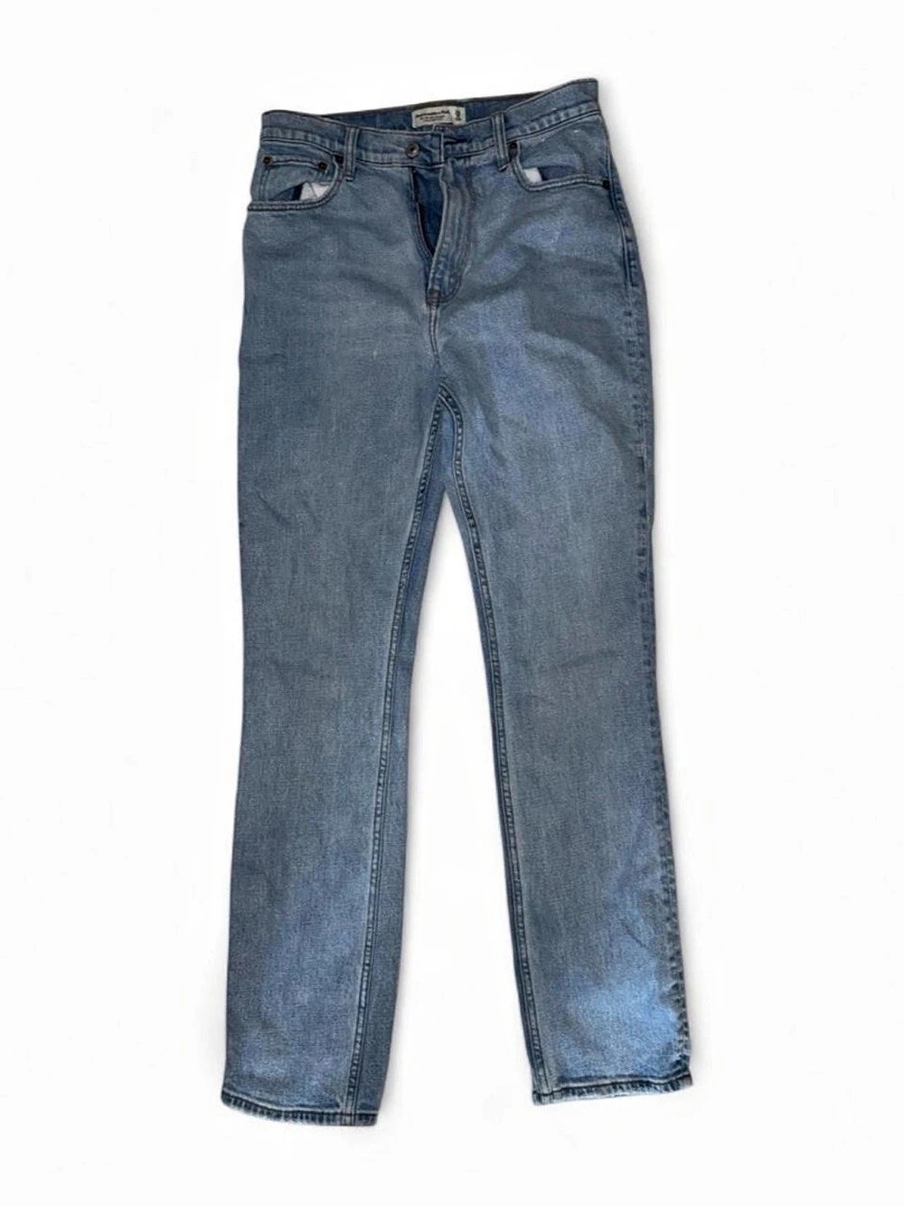 Abercrombie & Fitch The '90s Slim Straight Ultra High Rise Jeans Blue Waist 28